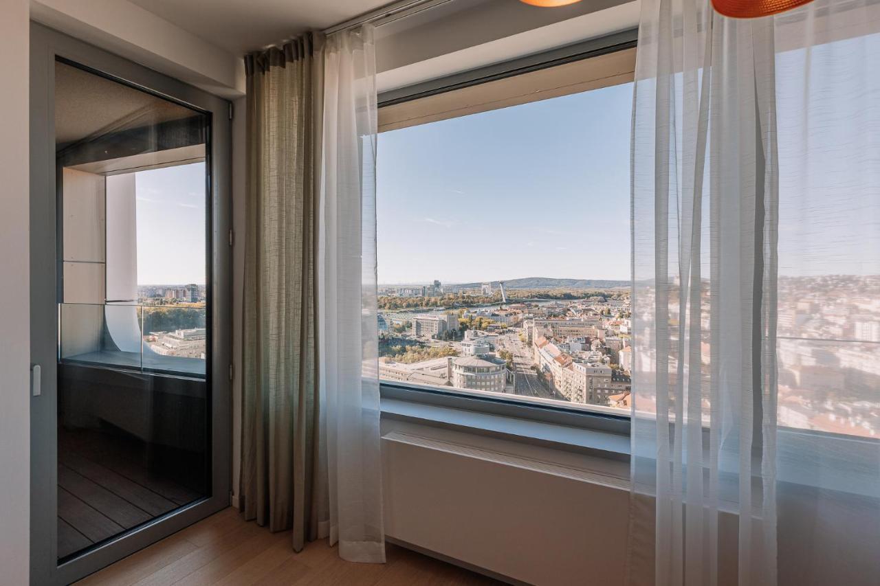 Skau Coral Residence In Sky Park 22 Floor 1Tower Panoramic View Free Parking Bratislava Exterior foto