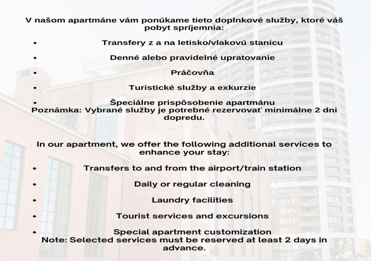 Skau Coral Residence In Sky Park 22 Floor 1Tower Panoramic View Free Parking Bratislava Exterior foto